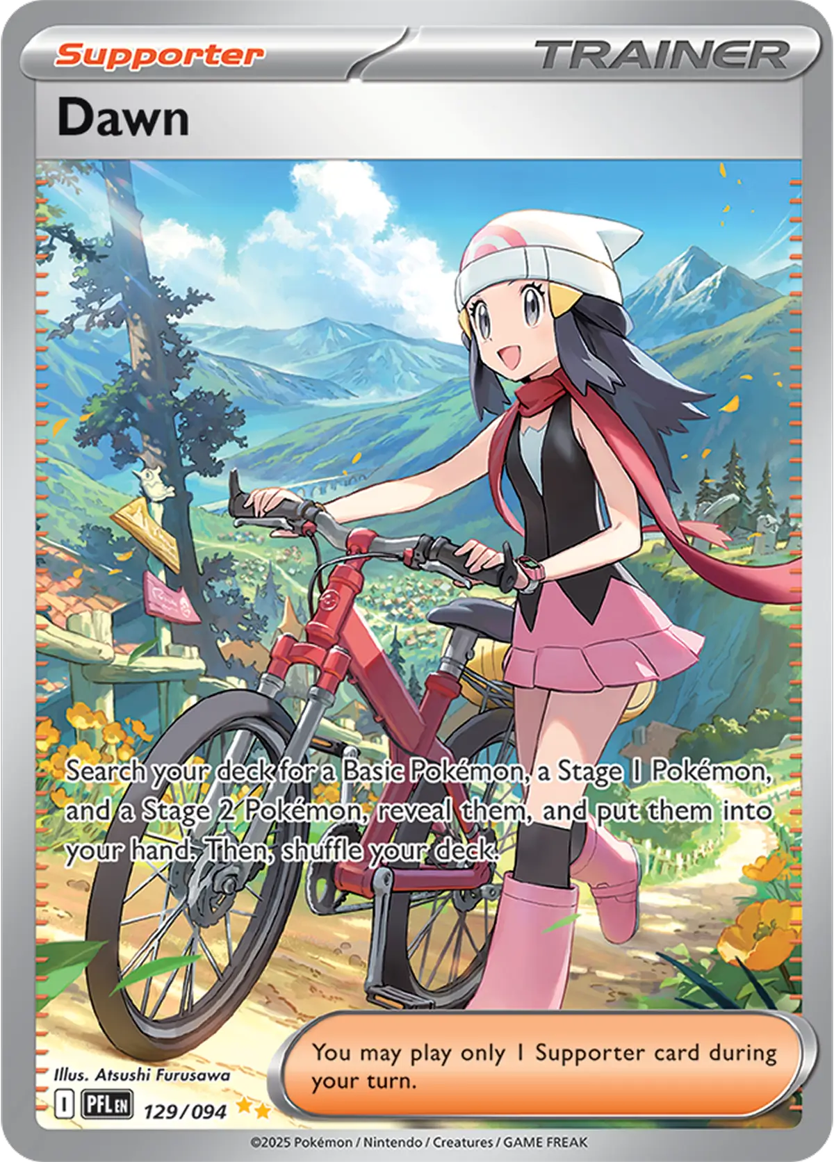 Dawn 129/094 Pokemon card from Phantasmal Flames set.
